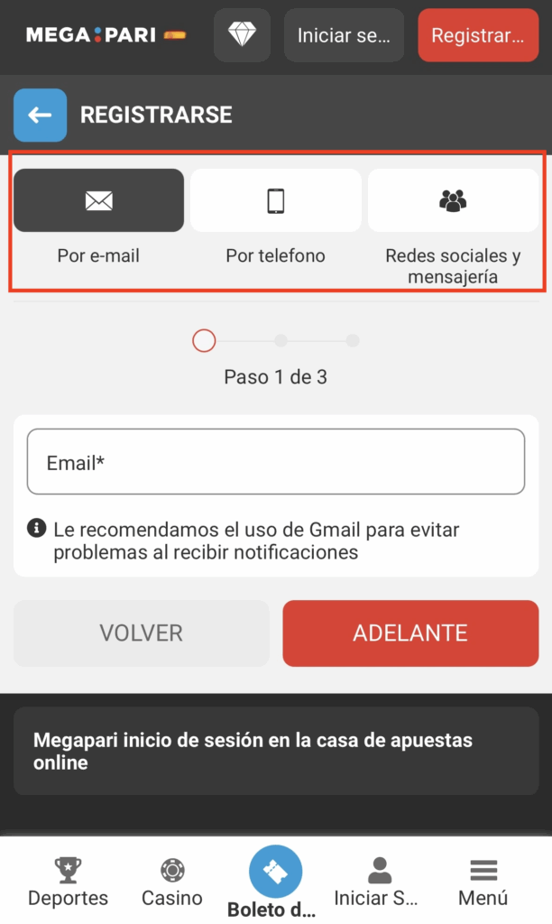 Elija un método